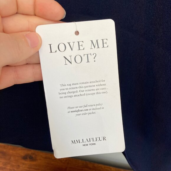 MM LaFleur Dress 3X Navy Aditi WonderTex Corp Career Classic Minimalist Capsule - Picture 10 of 11